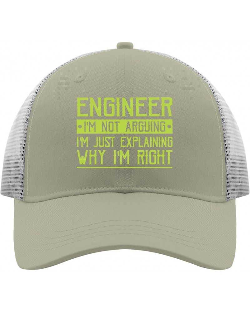 Engineer I'm Not Arguing caps Mens Cap Apricot Womens Golf hat Gifts for Men Baseball Hat $9.88 Baseball Caps