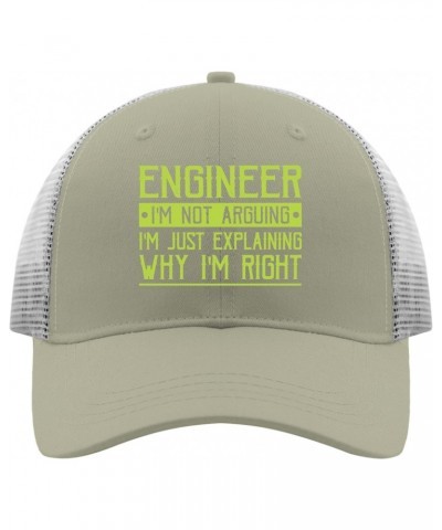 Engineer I'm Not Arguing caps Mens Cap Apricot Womens Golf hat Gifts for Men Baseball Hat $9.88 Baseball Caps