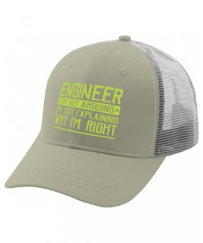 Engineer I'm Not Arguing caps Mens Cap Apricot Womens Golf hat Gifts for Men Baseball Hat $9.88 Baseball Caps