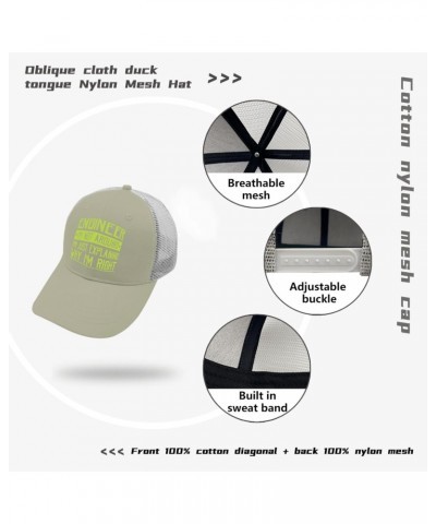 Engineer I'm Not Arguing caps Mens Cap Apricot Womens Golf hat Gifts for Men Baseball Hat $9.88 Baseball Caps