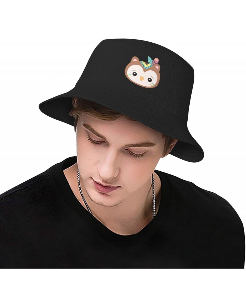 Cute Tribal Owl Head Bucket Hat for Men Women Boonie Hat Outdoor Summer Vacation Beach Travel Fishing Cap Black $13.30 Bucket...