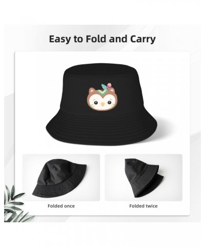 Cute Tribal Owl Head Bucket Hat for Men Women Boonie Hat Outdoor Summer Vacation Beach Travel Fishing Cap Black $13.30 Bucket...