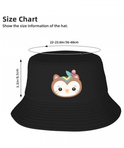 Cute Tribal Owl Head Bucket Hat for Men Women Boonie Hat Outdoor Summer Vacation Beach Travel Fishing Cap Black $13.30 Bucket...