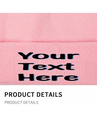 Personalized Knit Skullcaps Add Images/Text for Men Women White Pink $10.64 Skullies & Beanies