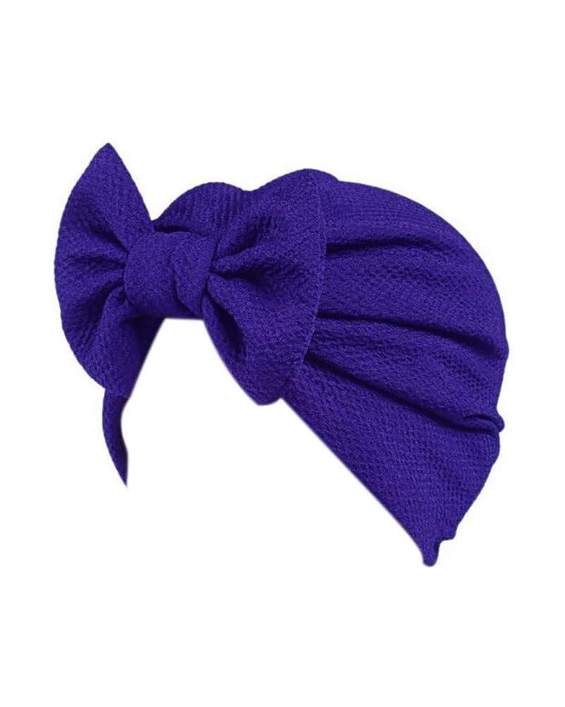 Head Wrap Women Hat Cap Scarf Bow Baseball Caps Hat Racks for Baseball Caps Wall Mount Purple $8.69 Skullies & Beanies