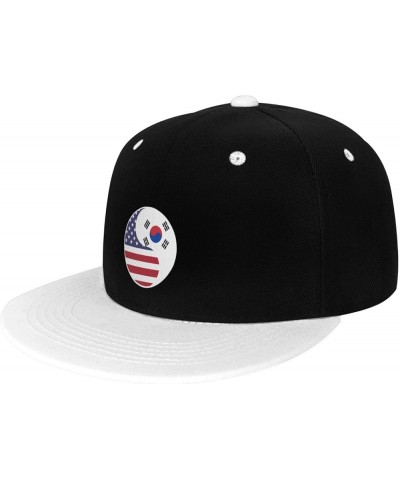 Yin Yang Flag Combination of America and South Korea Snapback Hat for Men Women Baseball Cap Trucker Flat Bill Hats Dad Caps ...