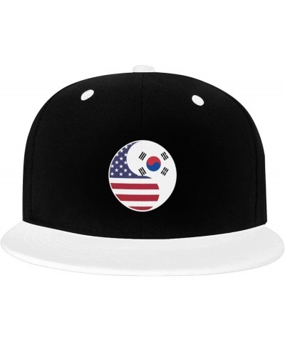 Yin Yang Flag Combination of America and South Korea Snapback Hat for Men Women Baseball Cap Trucker Flat Bill Hats Dad Caps ...