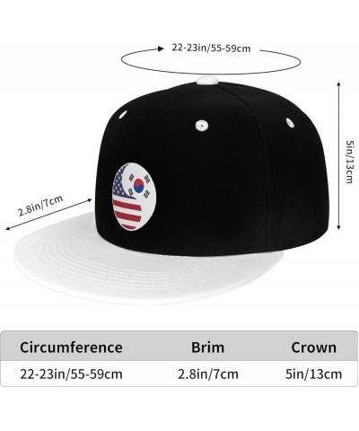 Yin Yang Flag Combination of America and South Korea Snapback Hat for Men Women Baseball Cap Trucker Flat Bill Hats Dad Caps ...