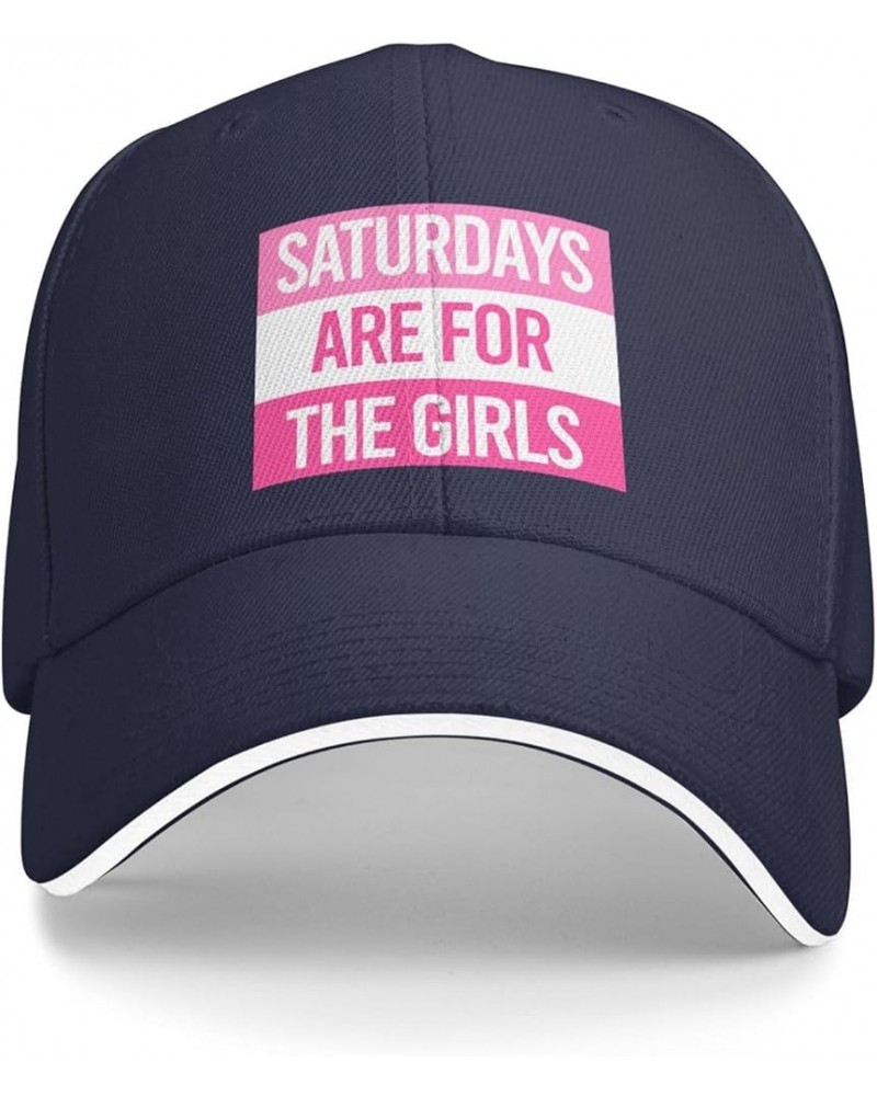 Saturdays-are for The Girls Gray Cowboy Hat Baseball Cap Golf Dad Hat for Men Women Baseball Hats Navy Blue $10.29 Baseball Caps