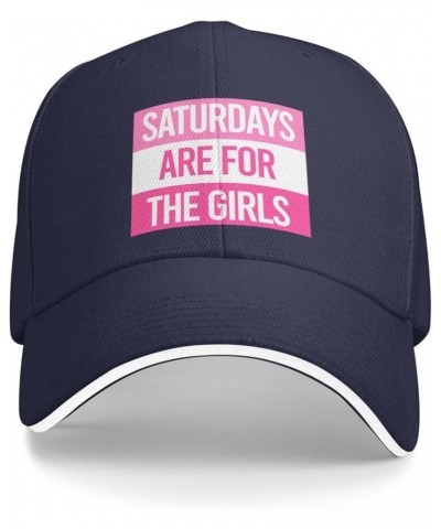 Saturdays-are for The Girls Gray Cowboy Hat Baseball Cap Golf Dad Hat for Men Women Baseball Hats Navy Blue $10.29 Baseball Caps