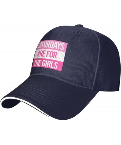 Saturdays-are for The Girls Gray Cowboy Hat Baseball Cap Golf Dad Hat for Men Women Baseball Hats Navy Blue $10.29 Baseball Caps