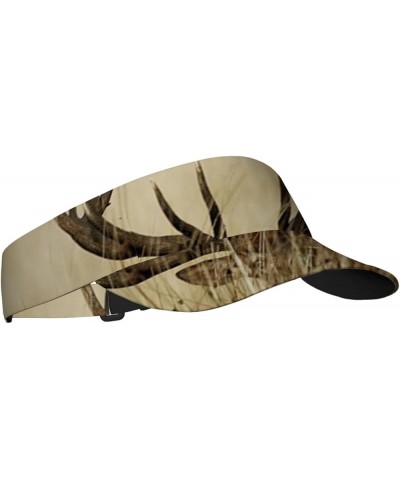 Sunscreen Visor Hats for Women & Men,Sport Empty Top Tennis Golf Sun Cap Brown_19 $10.24 Visors