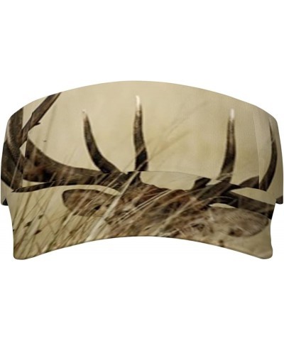 Sunscreen Visor Hats for Women & Men,Sport Empty Top Tennis Golf Sun Cap Brown_19 $10.24 Visors