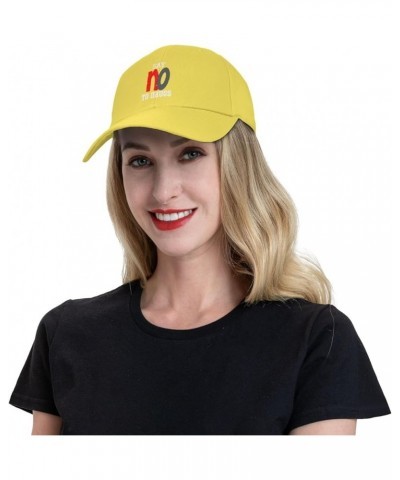 Say No to Drugs Hat Baseball Cap Fashion Dad Hat Curved Brim Snapback Caps for Men Women Yellow $8.95 Baseball Caps