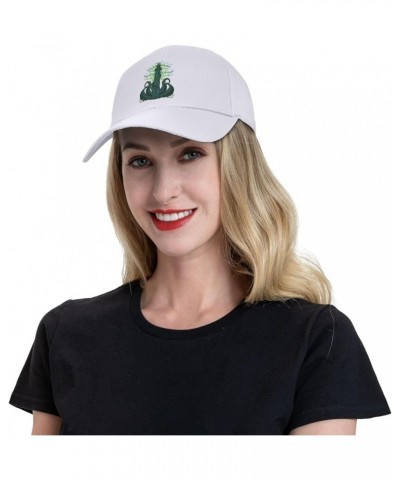 Monster in The Sea with Clouds Covering The Lighthouse Baseball Cap for Men Women Classic Adjustable Golf Dad Hat White $9.23...