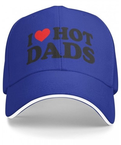 I Love Hot Dads I Heart Hot Dads Baseball Caps Men Hats for Women Dad Hat Ball Hat Trucker Hat Cowboy Hat Black Blue $10.83 B...