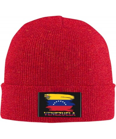 Vintage Venezuela Flag Unisex Winter Knit Hat Black Red $14.57 Skullies & Beanies