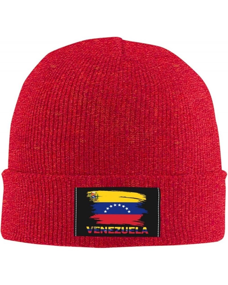 Vintage Venezuela Flag Unisex Winter Knit Hat Black Red $14.57 Skullies & Beanies