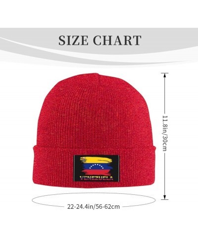 Vintage Venezuela Flag Unisex Winter Knit Hat Black Red $14.57 Skullies & Beanies