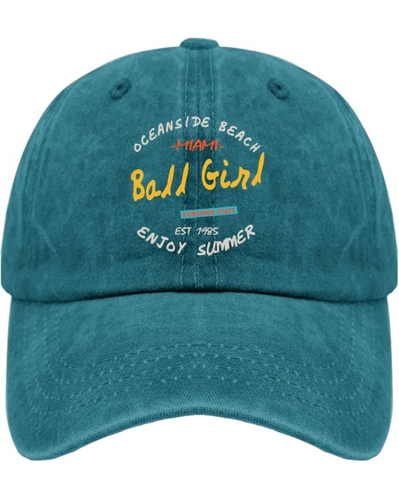 Mens Hat Volleyball Athletic Caps for Men's Cool Hat Quick Dry balll Girl Running Caps Cyan Blue $9.22 Visors