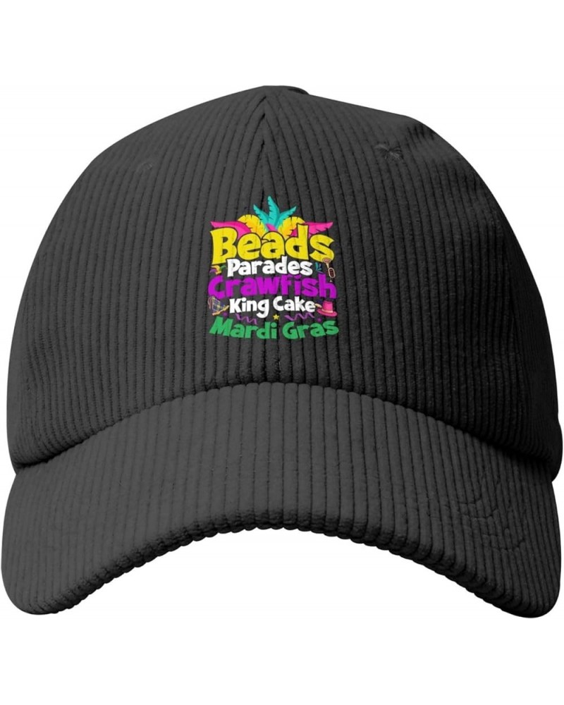 Beads Parades Crawfish King Cake Mardi Gras Baseball Cap for Men Women Caps Trucker Hats Corduroy Hat Black $12.57 Baseball Caps