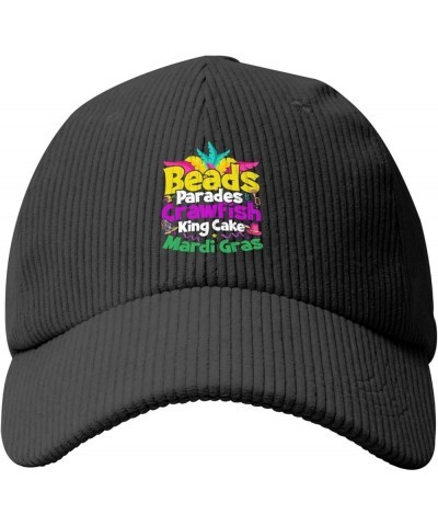 Beads Parades Crawfish King Cake Mardi Gras Baseball Cap for Men Women Caps Trucker Hats Corduroy Hat Black $12.57 Baseball Caps