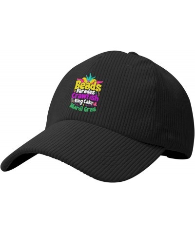 Beads Parades Crawfish King Cake Mardi Gras Baseball Cap for Men Women Caps Trucker Hats Corduroy Hat Black $12.57 Baseball Caps