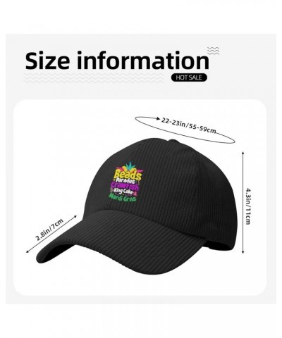 Beads Parades Crawfish King Cake Mardi Gras Baseball Cap for Men Women Caps Trucker Hats Corduroy Hat Black $12.57 Baseball Caps