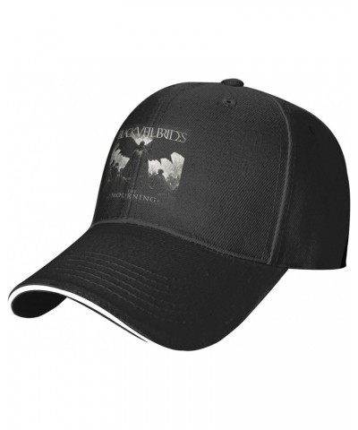 Black Metal Veil Band Brides Baseball Cap Adjustable Cap Funny Classic Occasion Suitable for Daily Wear, Sports and Outdoors ...