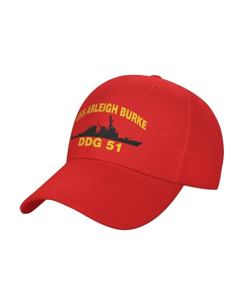 USS Arleigh Burke DDG 51 Flag Denim Hats Baseball Caps Fisherman's hat Knitted hat Red $15.05 Baseball Caps