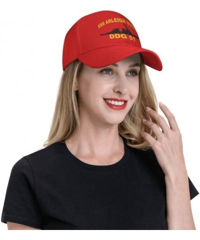 USS Arleigh Burke DDG 51 Flag Denim Hats Baseball Caps Fisherman's hat Knitted hat Red $15.05 Baseball Caps