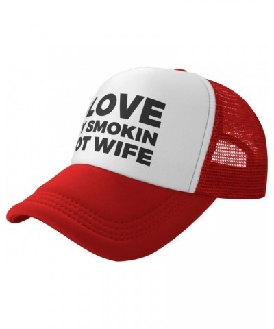 Classical I Love My Smokin Hot Wife Unisex Baseball Cap Vintage Men Women Low Profile Trucker Hats Adjustable,Red $10.91 Base...