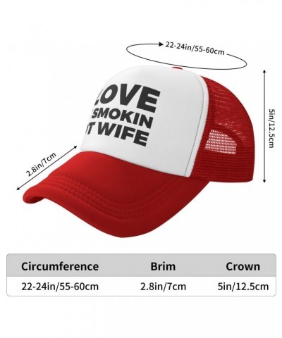 Classical I Love My Smokin Hot Wife Unisex Baseball Cap Vintage Men Women Low Profile Trucker Hats Adjustable,Red $10.91 Base...