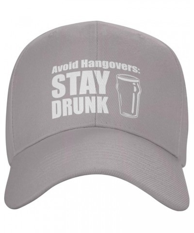 Avoid Hangovers Stay Drunk Alcohol Beer Funny Hat Truck Casual Baseball Cap Gray $9.84 Baseball Caps