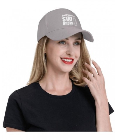 Avoid Hangovers Stay Drunk Alcohol Beer Funny Hat Truck Casual Baseball Cap Gray $9.84 Baseball Caps