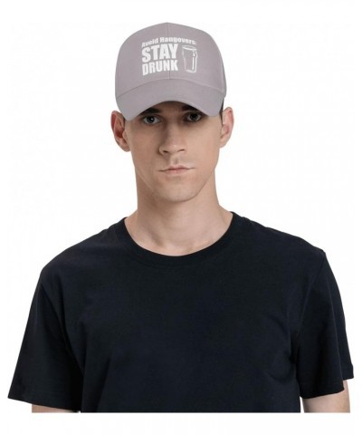 Avoid Hangovers Stay Drunk Alcohol Beer Funny Hat Truck Casual Baseball Cap Gray $9.84 Baseball Caps