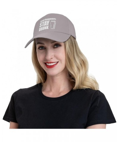 Avoid Hangovers Stay Drunk Alcohol Beer Funny Hat Truck Casual Baseball Cap Gray $9.84 Baseball Caps