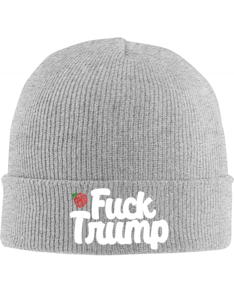 Fuck Trump Anti Trump Beanie Hat Men Winter Warm Hat Women Knit Stocking Hat Slouchy Skull Cap Knitted Hat Black Gray $11.14 ...