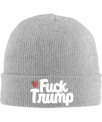 Fuck Trump Anti Trump Beanie Hat Men Winter Warm Hat Women Knit Stocking Hat Slouchy Skull Cap Knitted Hat Black Gray $11.14 ...