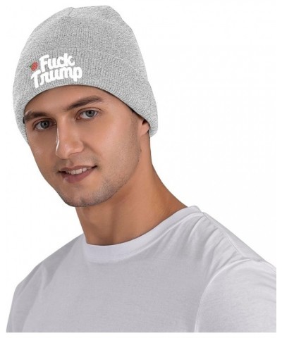 Fuck Trump Anti Trump Beanie Hat Men Winter Warm Hat Women Knit Stocking Hat Slouchy Skull Cap Knitted Hat Black Gray $11.14 ...