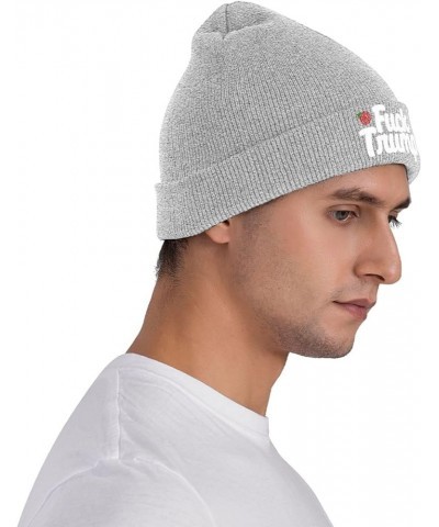 Fuck Trump Anti Trump Beanie Hat Men Winter Warm Hat Women Knit Stocking Hat Slouchy Skull Cap Knitted Hat Black Gray $11.14 ...