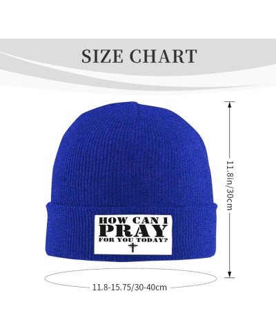 How Can I Pray for You Today Christian Easter Three Days Jesus Cross 2024 Beanie Men Women Warm Winter Cap Knit Hat Blue $9.2...