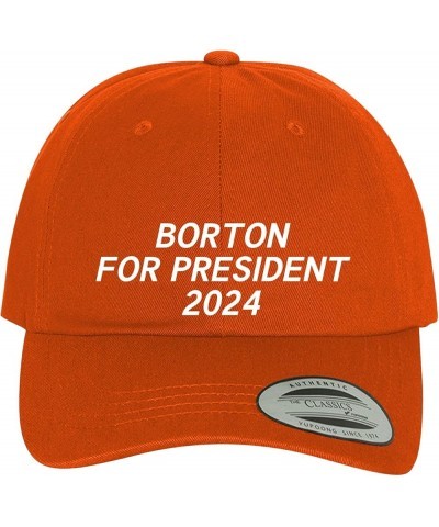 Borton for President 2024 - Comfortable Dad Hat Baseball Cap Orange $18.25 Baseball Caps