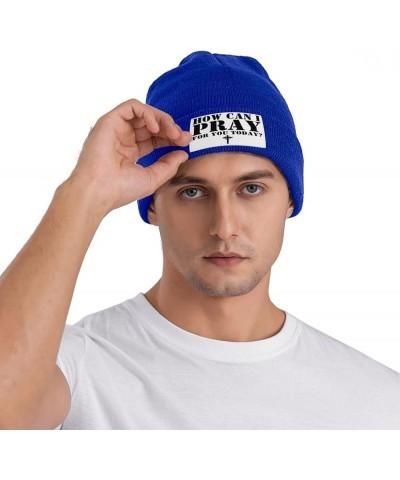 How Can I Pray for You Today Christian Easter Three Days Jesus Cross 2024 Beanie Men Women Warm Winter Cap Knit Hat Blue $9.2...