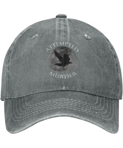 Crow Baseball Hats for Women Attempted Murder Cap for Womens Beach Baseball Hats Gray $11.03 Baseball Caps