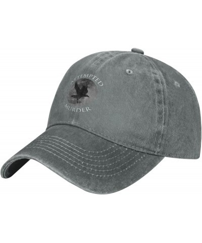 Crow Baseball Hats for Women Attempted Murder Cap for Womens Beach Baseball Hats Gray $11.03 Baseball Caps