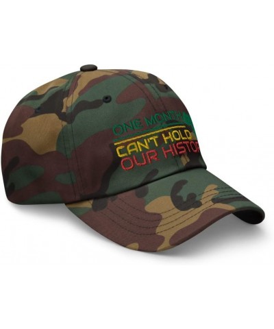 One Month Can't Hold Our History Black History Month Embroidered Dad Hat Baseball Cap Green Camo $18.23 Baseball Caps