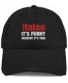 !False It's Funny Because It's True Distressed Dad Hat Baseball Cap Adjustable Programmer Coder Black $19.14 Baseball Caps