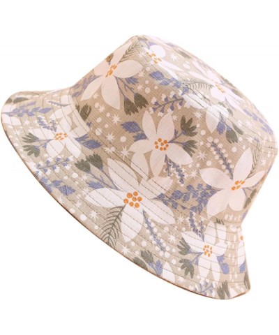 Floral Fisherman Hat Women's Sun Bucket Cap Womens Hats Caps Floral Printed Bucket Hat Womens As Shown $7.38 Bucket Hats