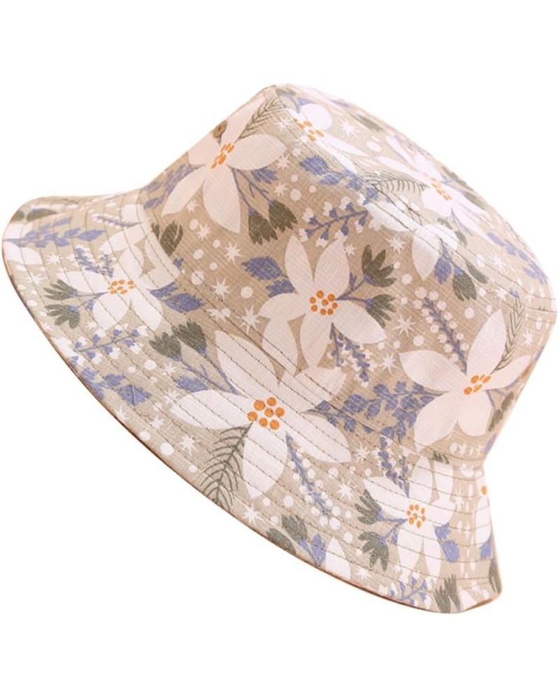 Floral Fisherman Hat Women's Sun Bucket Cap Womens Hats Caps Floral Printed Bucket Hat Womens As Shown $7.38 Bucket Hats